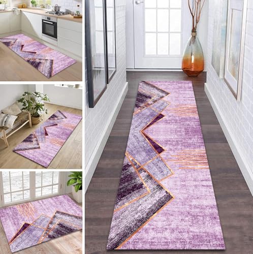 ZDYHMrj Teppich Läufer Flur rutschfest 60X80CM Violett Gold Küchenteppich Waschbar Flurläufer Modern Teppichläufer, Korridor Teppich Läufer für Flur, Küche, Eingang, Wohnzimmer Schmutzfangteppich ZDYHMrj Teppich Läufer Flur rutschfest 60X80CM Violett Gold Küchenteppich Waschbar Flurläufer Modern Teppichläufer, Korridor Teppich Läufer für Flur, Küche, Eingang, Wohnzimmer Schmutzfangteppich von ZDYHMrj