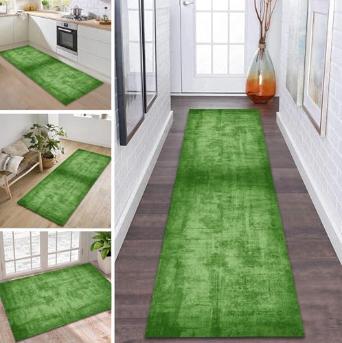 ZDYHMrj Teppich Läufer Flur rutschfest 70X100CM Grün Küchenteppich Waschbar Flurläufer Modern Teppichläufer, Korridor Teppich Läufer für Flur, Küche, Eingang, Wohnzimmer Schmutzfangteppich ZDYHMrj Teppich Läufer Flur rutschfest 70X100CM Grün Küchenteppich Waschbar Flurläufer Modern Teppichläufer, Korridor Teppich Läufer für Flur, Küche, Eingang, Wohnzimmer Schmutzfangteppich von ZDYHMrj