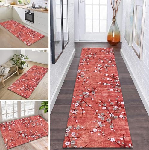 ZDYHMrj Teppich Läufer Flur rutschfest 80X160CM Rot Küchenteppich Waschbar Flurläufer Modern Teppichläufer, Korridor Teppich Läufer für Flur, Küche, Eingang, Wohnzimmer Schmutzfangteppich ZDYHMrj Teppich Läufer Flur rutschfest 80X160CM Rot Küchenteppich Waschbar Flurläufer Modern Teppichläufer, Korridor Teppich Läufer für Flur, Küche, Eingang, Wohnzimmer Schmutzfangteppich von ZDYHMrj