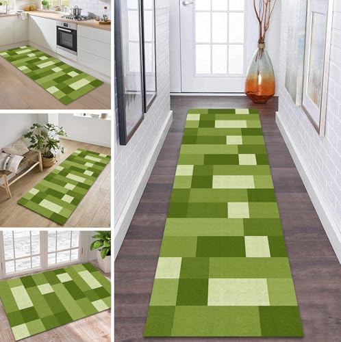 ZDYHMrj Teppich Läufer Flur rutschfest 90X180CM Grün Küchenteppich Waschbar Flurläufer Modern Teppichläufer, Korridor Teppich Läufer für Flur, Küche, Eingang, Wohnzimmer Schmutzfangteppich ZDYHMrj Teppich Läufer Flur rutschfest 90X180CM Grün Küchenteppich Waschbar Flurläufer Modern Teppichläufer, Korridor Teppich Läufer für Flur, Küche, Eingang, Wohnzimmer Schmutzfangteppich von ZDYHMrj