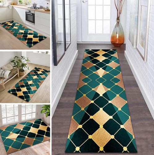 ZDYHMrj Teppich Läufer Lang Flur Küche Teppichläufer rutschfest Waschbar Küchenläufer Teppichmatten 3D Geometrie Flurläufer 50X180CM Schmutzfangmatte Meterware Schlafzimmer Korridor Wohnzimmer ZDYHMrj Teppich Läufer Lang Flur Küche Teppichläufer rutschfest Waschbar Küchenläufer Teppichmatten 3D Geometrie Flurläufer 50X180CM Schmutzfangmatte Meterware Schlafzimmer Korridor Wohnzimmer von ZDYHMrj
