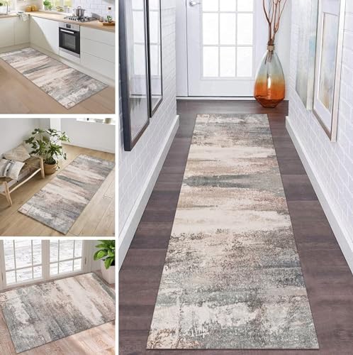 ZDYHMrj Teppich Läufer Lang Flur Küche rutschfest Waschbar Küchenläufer 110X350CM Abstract Teppichmatten Polyester Korridor Teppichläufer Flur Wohnzimmer Schlafzimmer Schmutzfangmatte Küchenteppich von ZDYHMrj