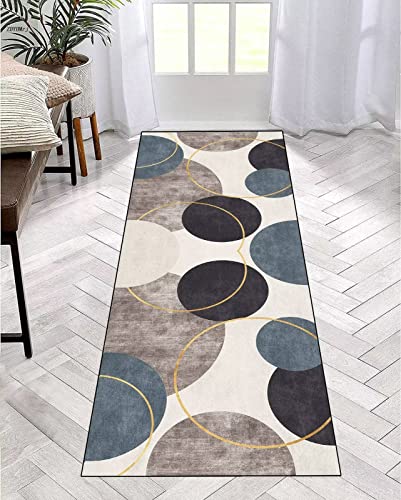 ZDYHMrj Teppichläufer rutschfest Beige Braun Meterware Küchenläufer 50X180CM Korridor Teppich Läufer Waschbar Modern Schlafzimmer Wohnzimmer von ZDYHMrj