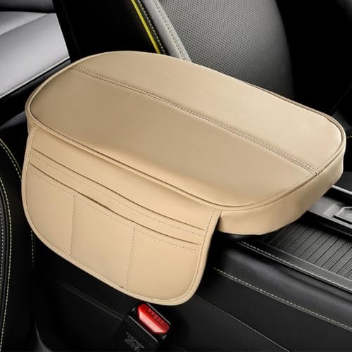 ZDYTPATX Auto Armlehne Box Polster FüR Mazda CX-30 2019-2025, Mittelarmlehne Schutzabdeckung Armlehnen Mat Mit Aufbewahrungstasche ZubehöR, Beige von ZDYTPATX
