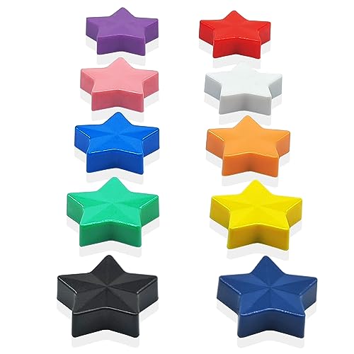 ZDZBLX Magnete für Magnettafel Kühlschrankmagnete, 10 Stück 10 Farben magnete stark Magnete Kühlschrank magneten, Stern Magnet Mini Magnete Klein Whiteboard Magnete Bunt Magnets, für Magnetwand Schule von ZDZBLX