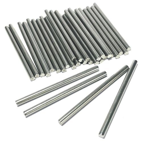 ZDingTech 30 Stück Metalldübel M3 3 mm x 50 mm für Regalträger, Regalhalter, Metallstange 3 mm x 50 mm, Etagenbett-Heringe aus 304 Edelstahl von ZDingTech