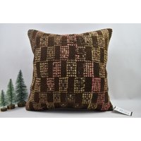 Antikes Kelim Kissen/18x18 cm Antikes Handgemachtes Kissenbezug Code 6224 von ZDkilimpillow