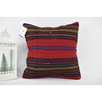 Boho Kelim Kissen/Gestreiftes 18x18 Antikes Bio Kissenbezug Code 5363 von ZDkilimpillow