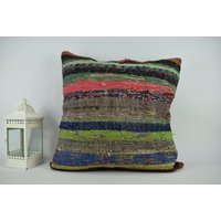 Boho Kissen/Handgewebtes Kelim Dekokissen 28x28 Kissenbezug /Code 1013 von ZDkilimpillow