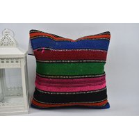 Dekokissen/Bio-Kissen Handgemachtes Sofakissen Couchkissen Eckkissen 16x16 Kissenbezug Code 13635 von ZDkilimpillow