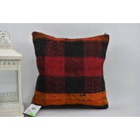 Dekokissen/Bio-Kissen Handgemachtes Sofakissen Couchkissen Eckkissen 16x16 cm Code 13492 von ZDkilimpillow