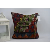 Ethno Deko Kissen/Ecke Kelim Boho Dekokissen Handgemachtes Home Decor 16x16 Kissenbezug Code 13190 Ethno Deko Kissen/Ecke Kelim Boho Dekokissen Handgemachtes Home Decor 16x16 Kissenbezug Code 13190 von ZDkilimpillow