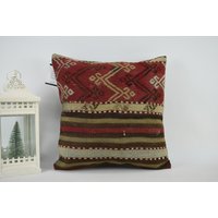 Ethno Kelim Kissenbezug/Boho Kissen 18x18 cm Handgemachtes Wollkissen Nomadenkissen 5595 von ZDkilimpillow