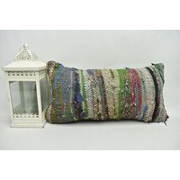 Gestreiftes Kelim Kissen, Buntes Rustikales Azteken Boho Dekor Ethno 12x24 Kissenbezug, Code 4015 Gestreiftes Kelim Kissen, Buntes Rustikales Azteken Boho Dekor Ethno 12x24 Kissenbezug, Code 4015 von ZDkilimpillow