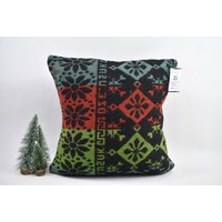 Großes Kelim-Kissen/Vintage Großes Boho-Kissen 18x18 cm Antikes Kissen Bio-Kissenbezug Code 6475 von ZDkilimpillow