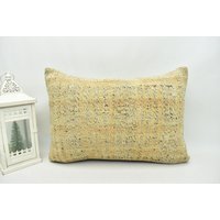 Handgemachter Kelim Kissenbezug, Boho Dekor, Bio Wolle Kissen, 16x24 Kissenbezug Code 3674 von ZDkilimpillow