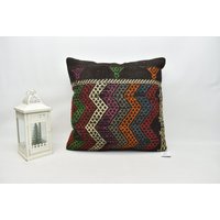 Handgemachter Kelim Kissenbezug, Boho Nomaden Kissen, Regenbogen Kode 1309 von ZDkilimpillow