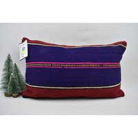 Handgemachter Kissenbezug/Kelim Kissen Dekokissen 12x20 Kode 4953 von ZDkilimpillow