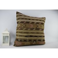 Handgemachtes Kissen Aus Wolle, Boho Kissen, Bodenkissen, Kelim Kissenbezug, Kode 1057 von ZDkilimpillow