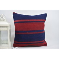 Handgewebtes Kissen/Bio Kelim Handgemachtes Dekokissen Couchkissen Rustikales 16x16 Kissenbezug Code 13309 von ZDkilimpillow