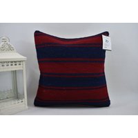 Handgewebtes Sofakissen/Kelimkissen Handgemachtes Kissen Bankkissen Couchkissen Boho 16x16 cm Code 13178 von ZDkilimpillow