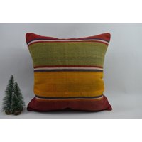 Kelim Dekokissen/Sofakissen 18x18 Kissenbezug Boho Code 6421 von ZDkilimpillow