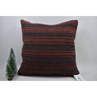 Kelim Kissenbezug/Bio Wollkissen Boho Kissen 18x18 Kode 6345 von ZDkilimpillow