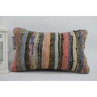 Kelim Kissenbezug/Vintage Kissen 12x20 cm Dekokissen Gestreift Code 4372 von ZDkilimpillow