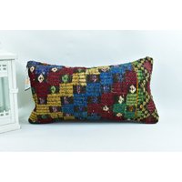 Rustikaler Kelim Kissenbezug/10x20 cm Sofakissen Kelimkissen Code 3194 von ZDkilimpillow