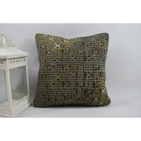 Sofa Kelim Kissenbezug/Handgemachtes Kissen Natürliches 16x16 Eckkissen Code 13104 von ZDkilimpillow