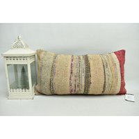 stammes Kelim Kissen, Dekoratives Handgewebtes Home Dekor Lenden 12x24 Kissenbezug, Code 4586 von ZDkilimpillow