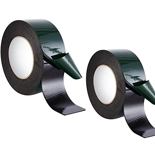 ZEACCT 2 Pack 10 m (25 mm) Black Foam Tape Double Sided Sponge Tape Waterproof,Mounting Self Adhesive Tapes for Automotive Grade Car Trims Number Plate Fixing，Moldings, LED von ZEACCT