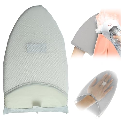 2 Stück Kleidungsdampfer Bügelhandschuhe, Handheld Mini Bügelpolster, Anti-Dampf-Handschuhe mit Finger-Schlaufe, Schwamm-Bügeldampfhandschuhe, Reisehandschuh Bügelbrett, Anti-Dampf-Handschuh von ZEACCT