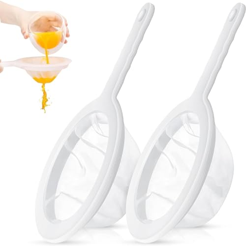 2er-Pack Ultrafeiner Mesh-Filter, Sojamilch Feiner Mesh-Filter, Saft Feiner Mesh-Filter, Hochwertiger Feiner Mesh-Filter, Nylon Ultrafeiner Mesh-Filter, Küchenfilter (200 Mesh + 400 Mesh) von ZEACCT