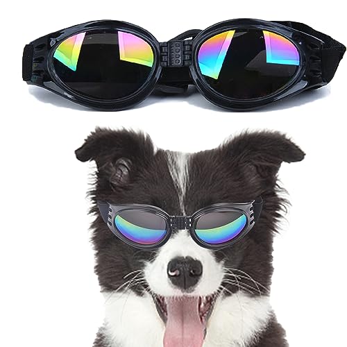 Anti-UV Sonnenbrillen für Hunde, Haustier Sonnenbrille, Hunde Sonnenbrille, Verstellbarer Riemen UV-Sonnenbrillen für Hunde, UV-Sonnenbrillen für Hunde, Wasserdichter Einstellbar Hundebrille von ZEACCT