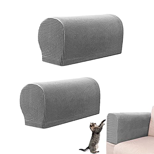 ZEACCT Elastische ArmlehnenbezüGe Stretch Couch Armlehnenschoner Sofa- und Armkappen Weiche Sofa-Arm-BezüGe Abnehmbar Waschbar 2 Set LehnenüBerwurf Armkappen von ZEACCT