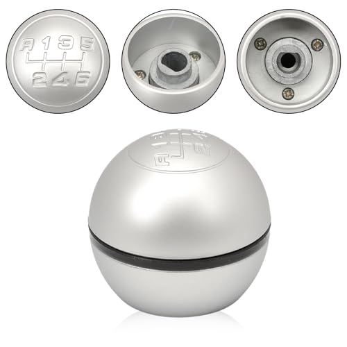 ZEALfix 6 Gang Schaltknauf kompatibel mit Alfa Romeo Giulietta 2010–2018 Silber 55346345, 50294565 von ZEALfix