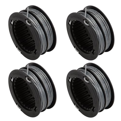 ZEALfix Rasentrimmer Doppelspulen für Greenworks 40V 80V Rasentrimmer GST1246 GD40BC GD40BCK2x GD40BCB, 2930507 SB00L00 rasentrimmer Ersatzfadenspule 4,8 M Länge Ø 2 mm (4 Spulen) von ZEALfix