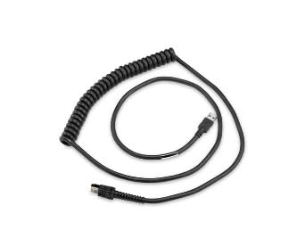 Zebra Kabel – Shielded USB: Serie A, 9 Zoll, Coiled, BC1.2 (High, W125655007 (A, 9 Zoll, Coiled, BC1.2 (High Current), 30 C) von Zebra Technologies