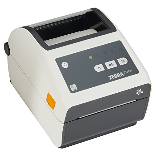 ZEBRA ZD421-HC Drucker mit Abreißkante - 203 DPI - Thermodirekt - 104 mm max. Druckbreite, BTLE, LAN, USB, USB-Host Schnittstellen (ZD4AH42-D0EE00EZ) von ZEBRA