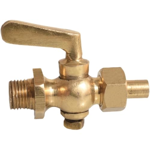 ZEDEVB 1/4 Zoll 3/8 Zoll 1/2 Zoll BSP M14 M16 M20 männlich weiblich Messing Fester gerader Benzinhahn Swtich Ventil für Marine Boiler Manometer (M20x1l2 BSP F-F 149g) von ZEDEVB