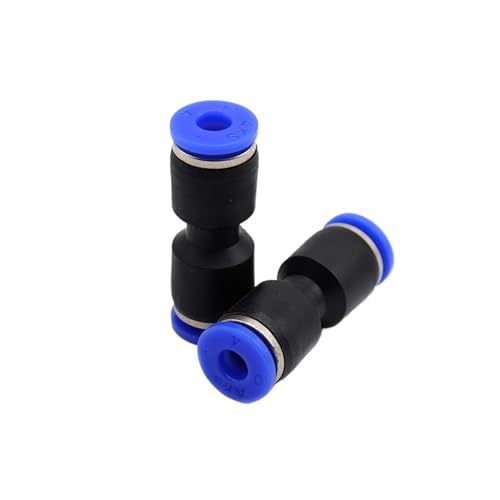 ZEDEVB 1 x pneumatische Armaturen, zum Eindrücken, gerade, Reduzierstück für Luft-Vakuum-Wasserschlauch, Kunststoff, pneumatische Teile (4 mm - 6 mm) von ZEDEVB