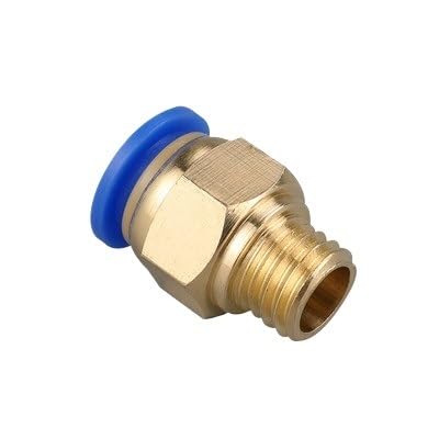 ZEDEVB 10 Stück / 50 Stück pneumatische Schnellstecker-Rohr-Schnellverbinder, metrisches Gewinde, gerade durch PC4 / 6-m5pc8-m6 / M8 / m10m12 (PC10-M10 x 1,5, 50 Stück) von ZEDEVB
