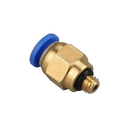 ZEDEVB 10 Stück / 50 Stück pneumatische Schnellsteckverbinder metrisches Gewinde gerade durch PC4 / 6-m5pc8-m6 / M8 / m10m12 (PC4-M6 x 1,50 Stück) von ZEDEVB