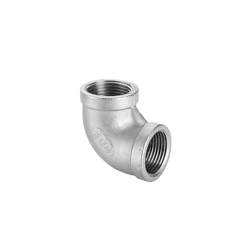 ZEDEVB 304 Edelstahl Innen- und Außengewindebogen 90 Grad gebogen Wasserrohr Variabler Durchmesser Gelenkzubehör (F-F, 3/8 Zoll) von ZEDEVB