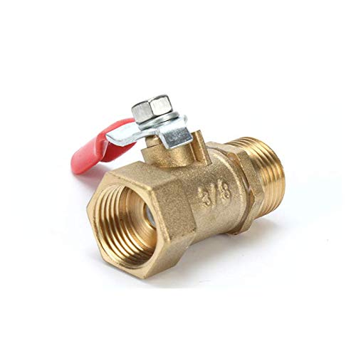 ZEDEVB Messing kleiner Kugelhahn Innen-/Außengewinde Messing Ventilverbinder Verbindungsstück Kupfer Rohr Fitting Kupplung Adapter 1/8 1/4 Zoll 3/8 Zoll 1/2 Zoll (1/8 Zoll) von ZEDEVB