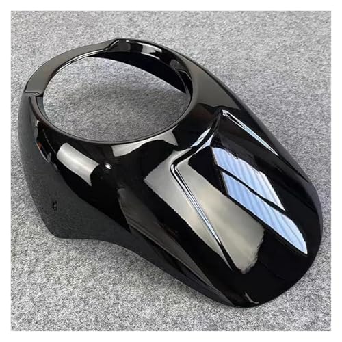 ZEEBQHKLW Für Keeway Für V Cruise 125 RKV 125 C RKV125C Motorrad Windschutzscheibe Lichtmaske Bildschirm Frontlampenabdeckung Windschutzscheibenverkleidung Zubehör(Glossy Black) von ZEEBQHKLW