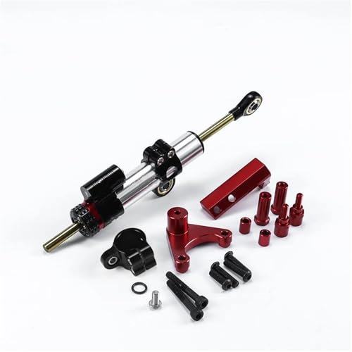 ZEEBQHKLW Motorradlenker Stabilisator Für Ducati Für Hypermotard950 SP Für Hypermotard 950 2019-Motorräder Dämpfer Halterung Kit Lenkung Schock Stabilisator Montieren(B-red-Set) von ZEEBQHKLW