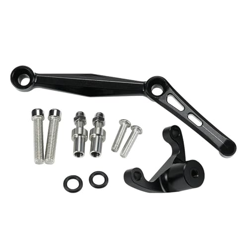 ZEEBQHKLW Motorradlenker Stabilisator Für Ducati Für Monster 950 Für Monster 937 2021-Motorrad Lenkung Absorber Montieren Dämpfer Halterung Kit(Schwarz) von ZEEBQHKLW