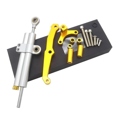 ZEEBQHKLW Motorradlenker Stabilisator Für Kawasaki Z800 2013 2014 2015 2016 2017 2018 Lenkungsdämpfer-Stabhalterungen(Golden Set) von ZEEBQHKLW